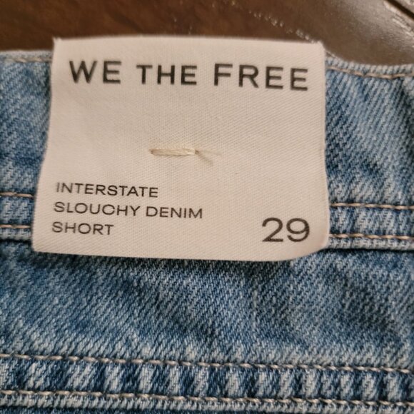 Free People Interstate Slouchy Denim Shorts Womens 29 Casual Y2K Jorts Relaxed - Picture 4 of 8